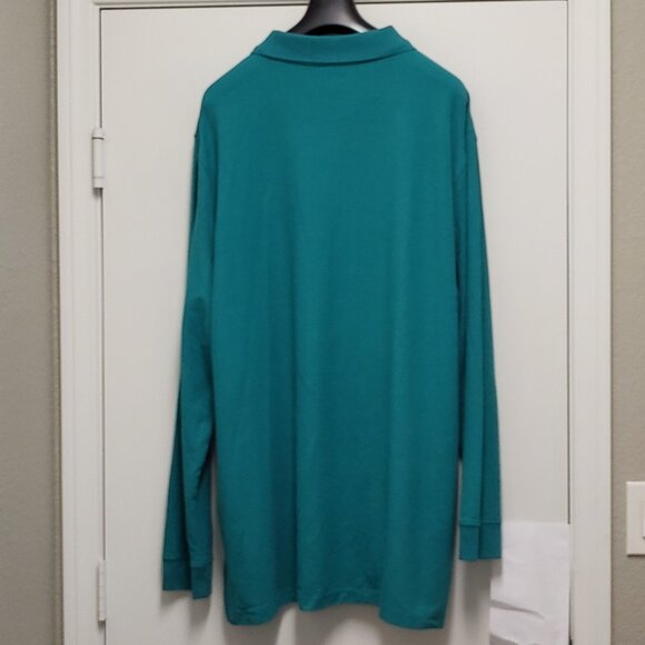 Croft & Barrow Mens Polo Shirt 4XL Tall Long Sleeve Easy Care - Picture 8 of 14